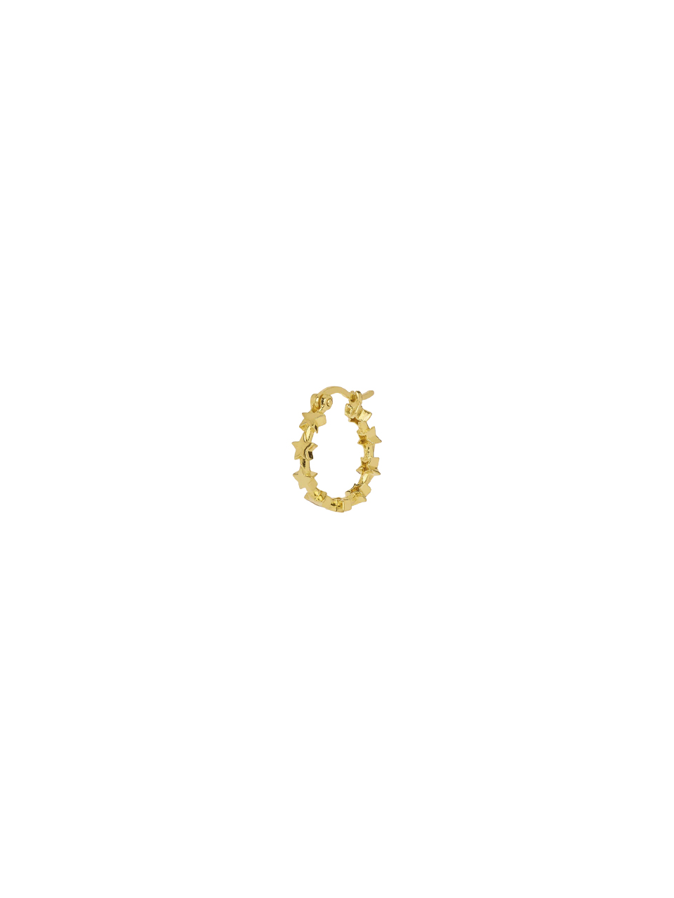 EARRING SINGLE STARS ALIGN HOOP GOLD PLATED