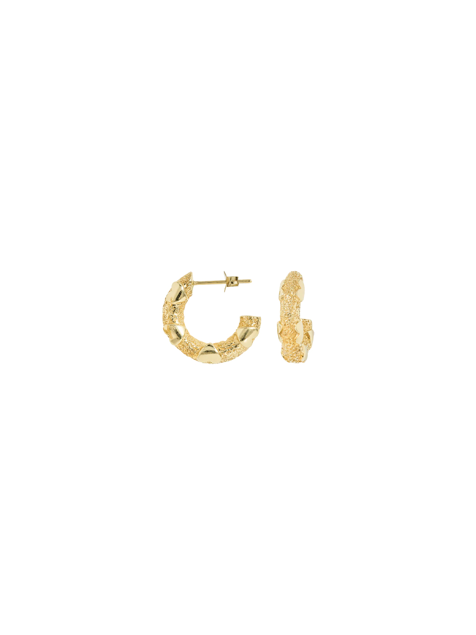 EARRINGS LOVE CITY HOOPS BRASS GOLDPLATED