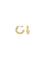 EARRINGS LOVE CITY HOOPS BRASS GOLDPLATED