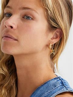 EARRINGS LOVE CITY HOOPS BRASS GOLDPLATED