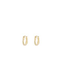 EARRINGS SMALL ORGANIC HOOP SILVER GOLDPLATED