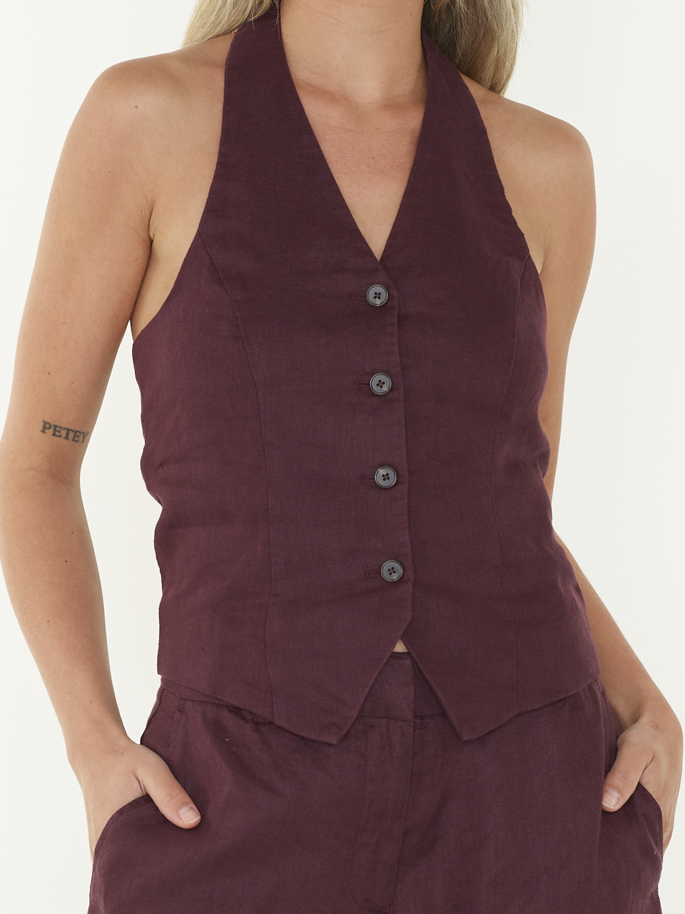 GILET MSCHNAIRA CLARITTA HALTERNECK