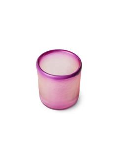 HOLDER GLASS PURPLE TEA LIGHT