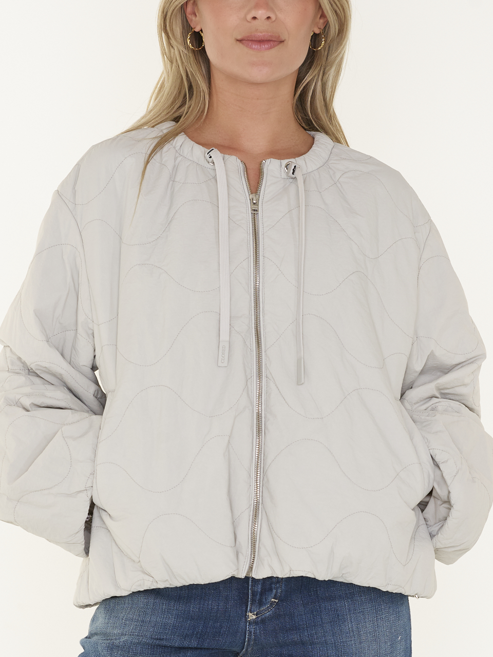 JACK CROPPED GATHERED BOMBER