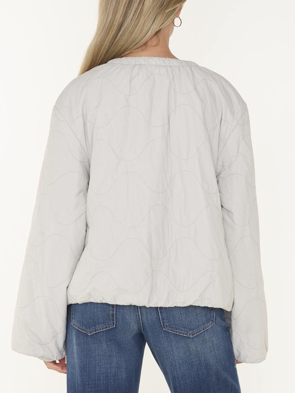 JACK CROPPED GATHERED BOMBER