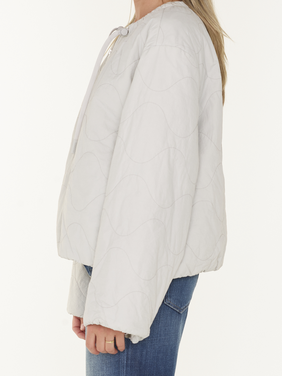 JACK CROPPED GATHERED BOMBER