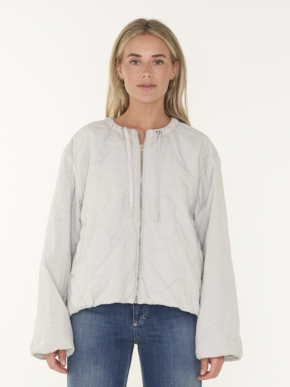 JACK CROPPED GATHERED BOMBER