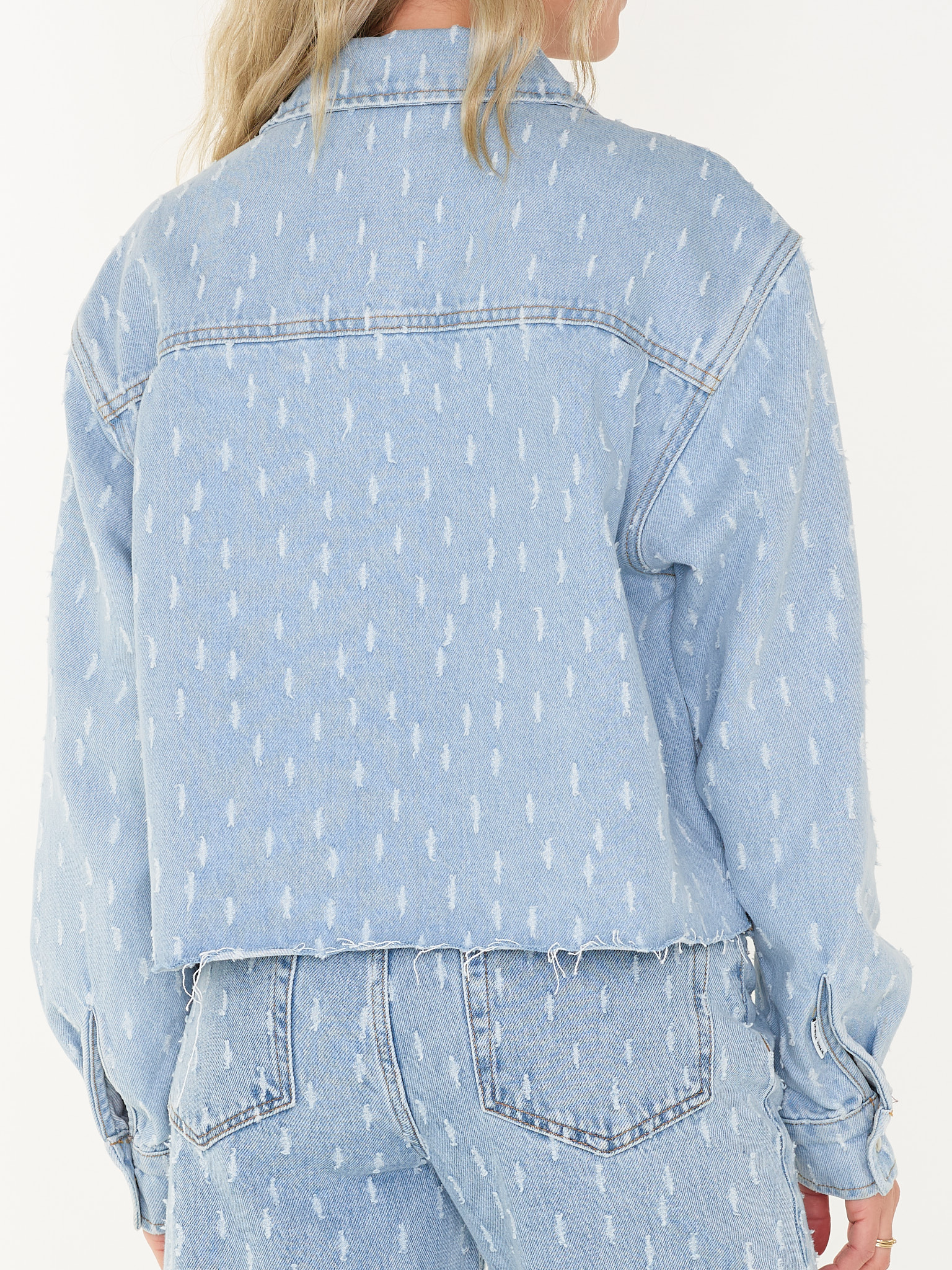 JACK SCRATCHED DENIM BLOUSE