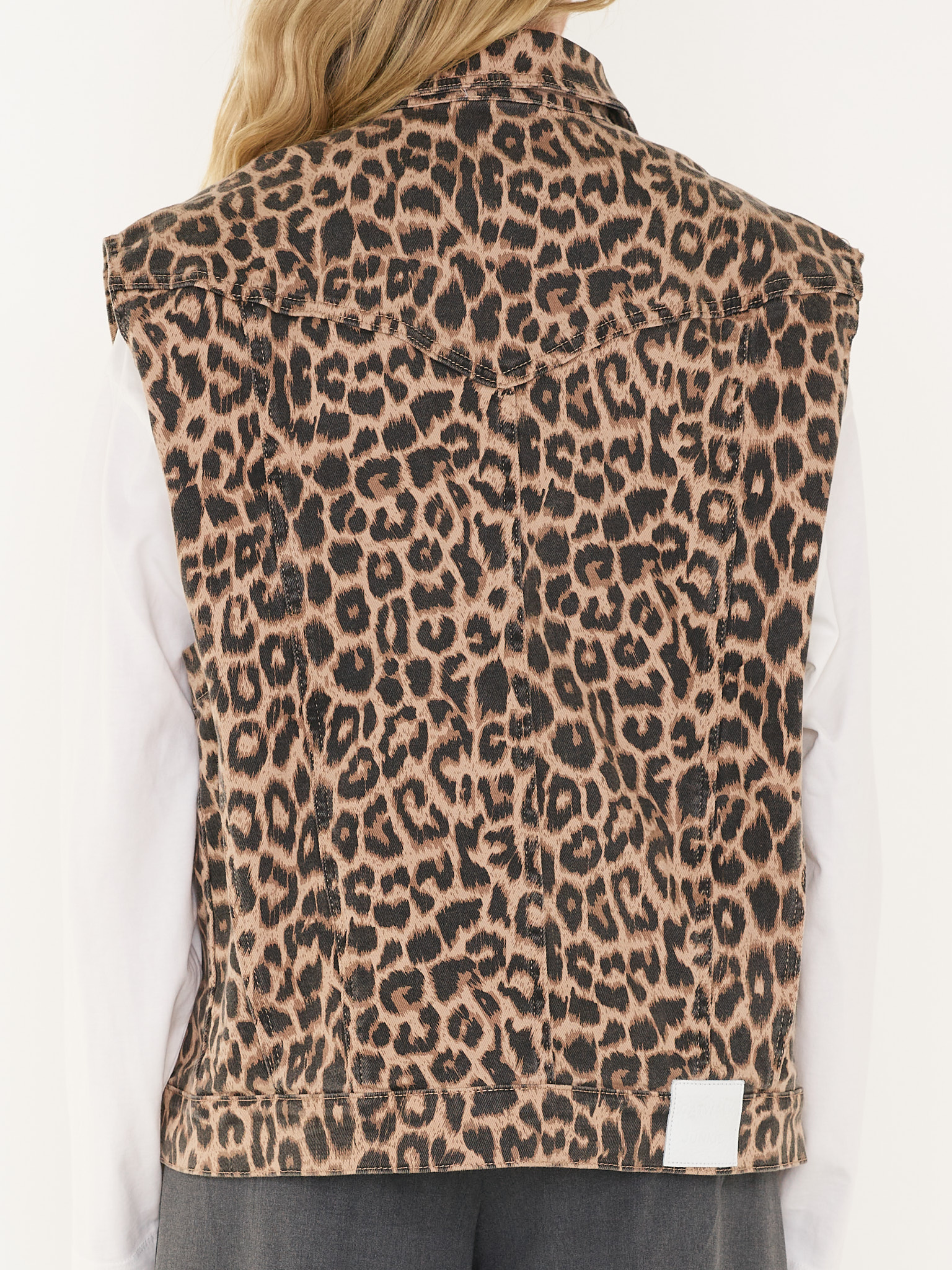 JACK SLEEVELESS LEOPARD DENIM