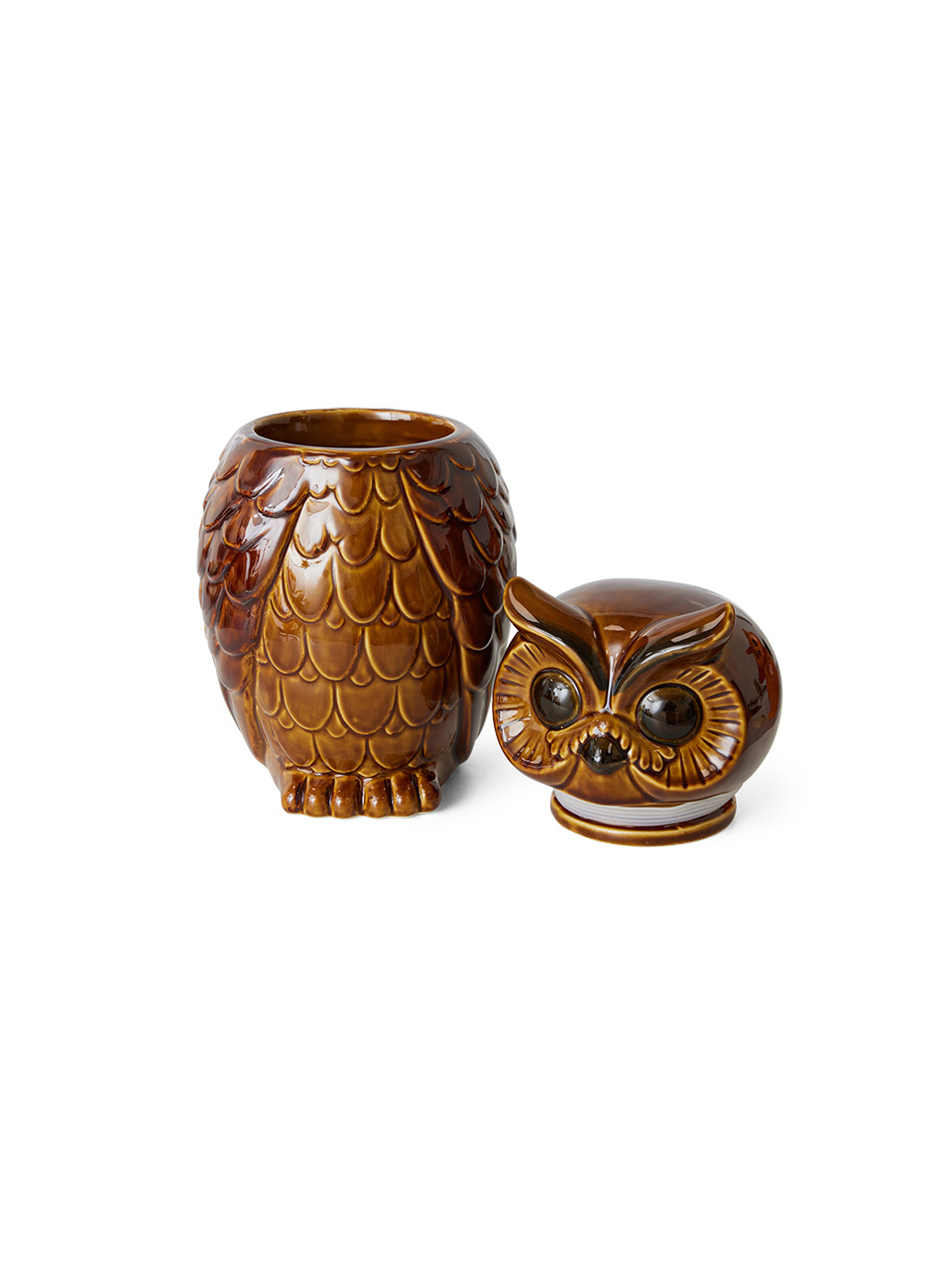 JAR CERAMIC OWL ROASTED