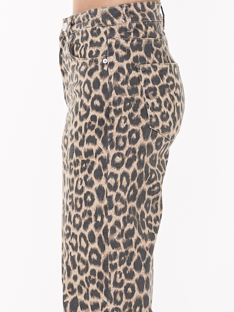 JEANS BARREL FIT LEOPARD