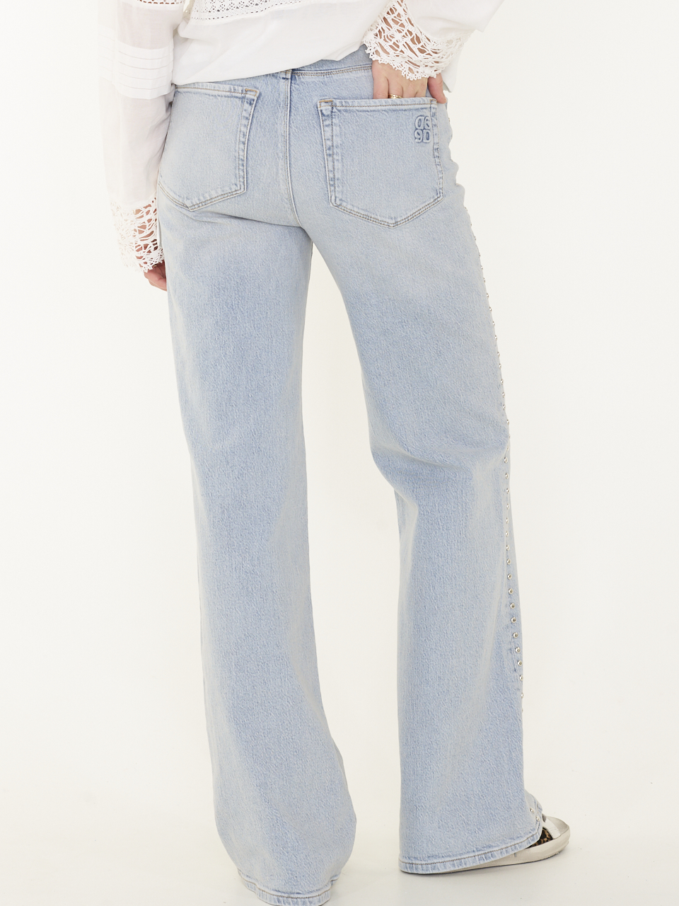 JEANS BELLA STUDDED WIDE LEG