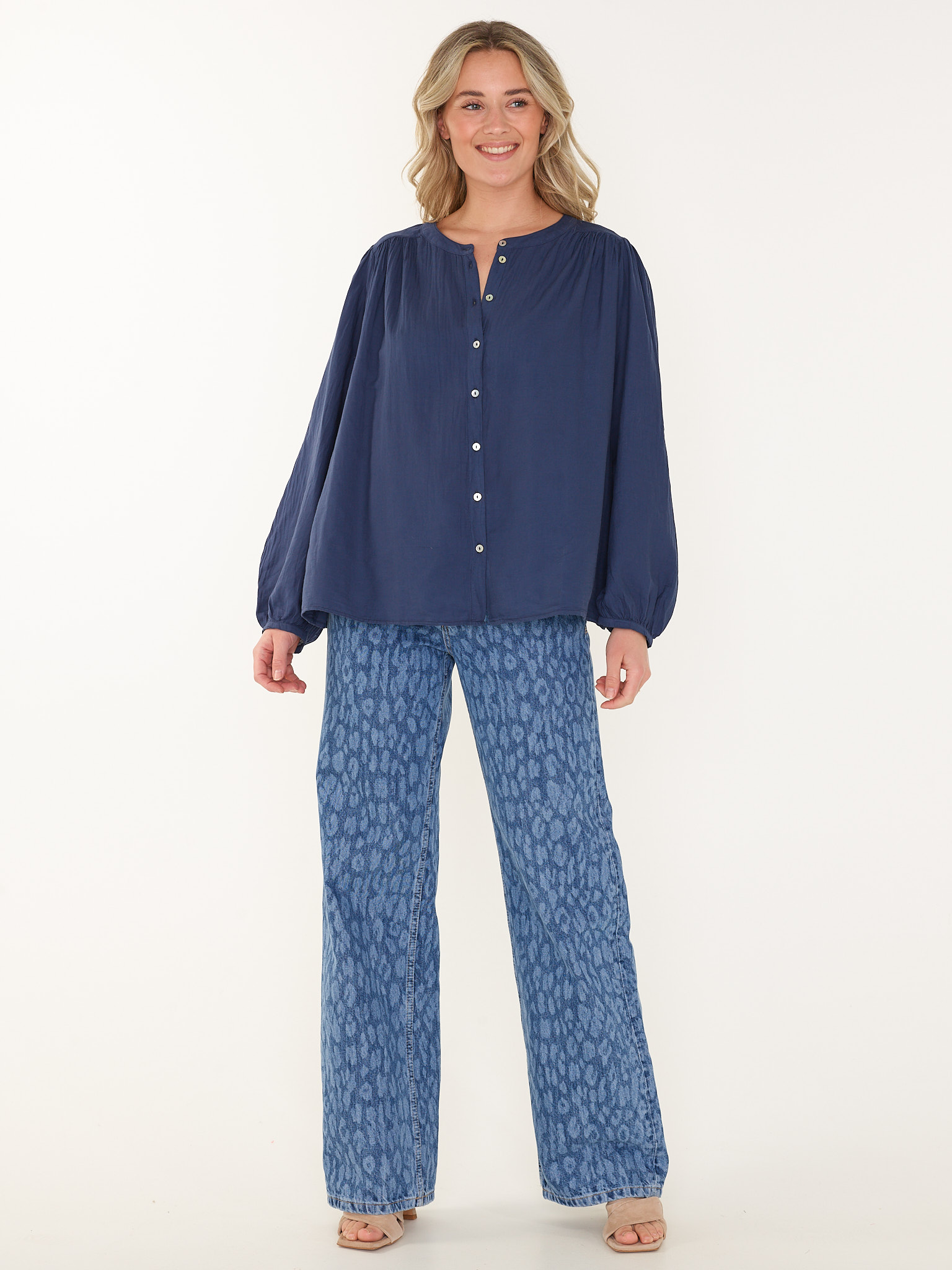 JEANS NUIT LEOPARD WIDE LEG