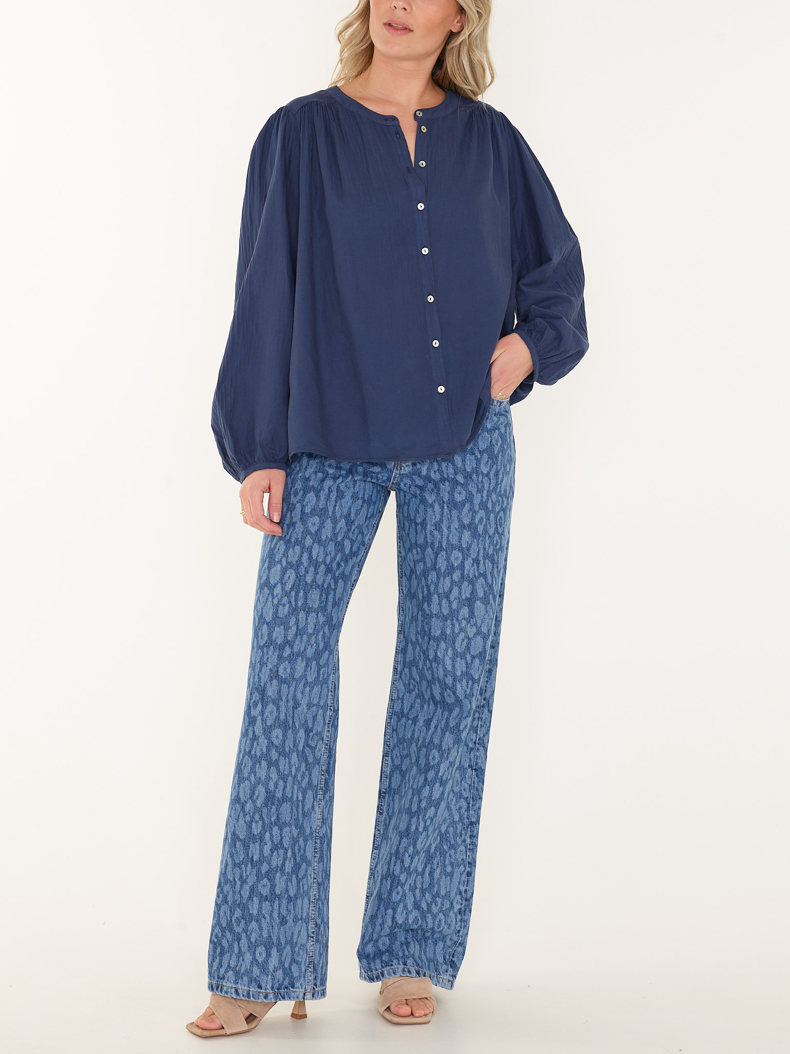 JEANS NUIT LEOPARD WIDE LEG