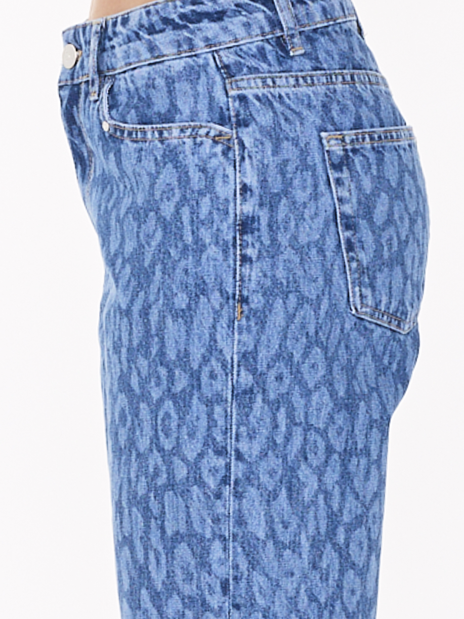 JEANS NUIT LEOPARD WIDE LEG