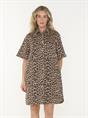 JURK SHORT SLEEVE LEOPARD DENIM