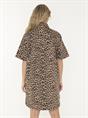 JURK SHORT SLEEVE LEOPARD DENIM