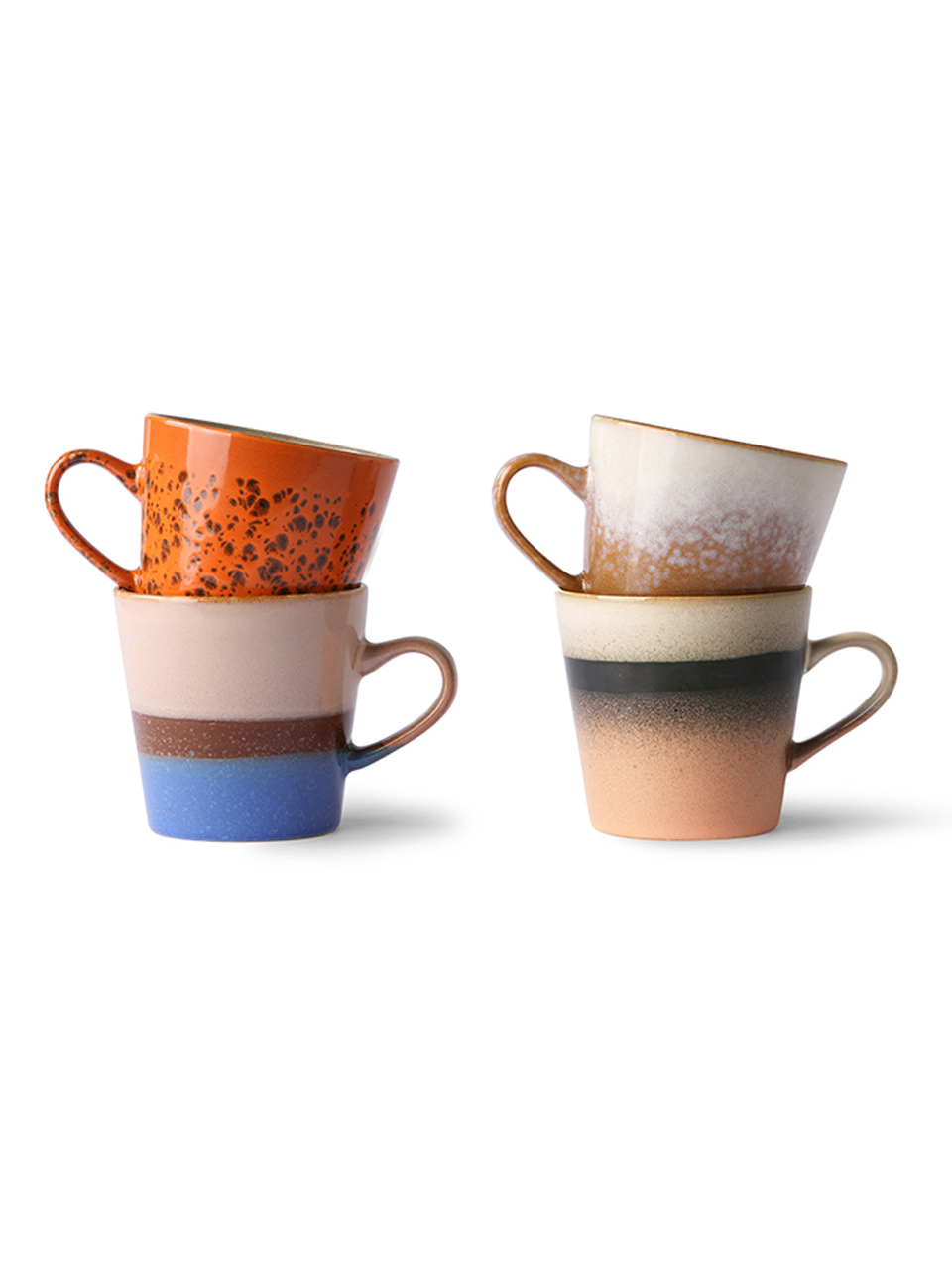 MUGS 70'CERAMICS AMERICANO SET OF 4