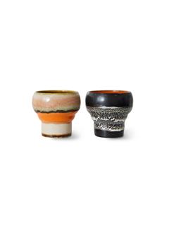 MUGS 70S CERAMICS LUNGO BASALT SET OF 2