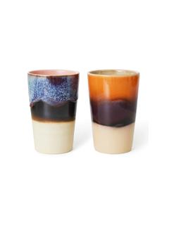 MUGS 70S CERAMICS TEA DUSK SET OF 2