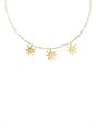 NECKLACE STARS ALIGNED GOLD PLATED