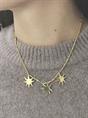 NECKLACE STARS ALIGNED GOLD PLATED