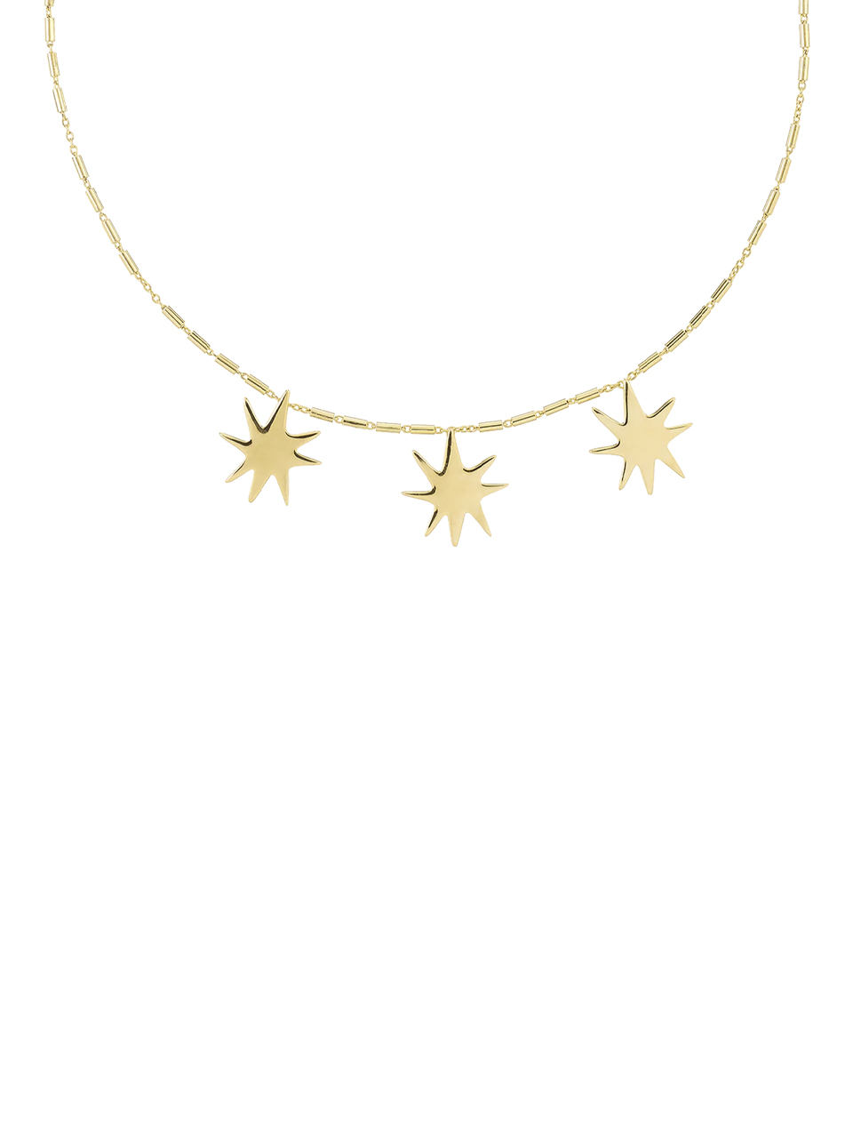 NECKLACE STARS ALIGNED GOLD PLATED