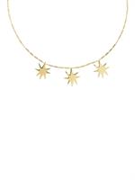 NECKLACE STARS ALIGNED GOLD PLATED