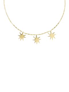 NECKLACE STARS ALIGNED GOLD PLATED