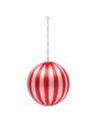 ORNAMENT BIG CORDED FUCHSIA AND PINK STRIPE
