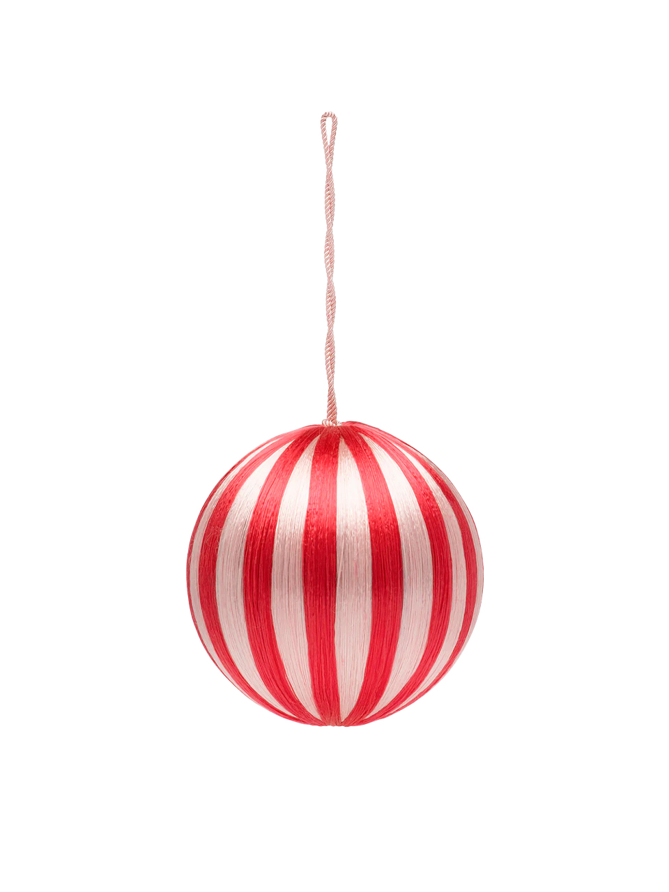 ORNAMENT BIG CORDED FUCHSIA AND PINK STRIPE