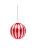 ORNAMENT BIG CORDED FUCHSIA AND PINK STRIPE