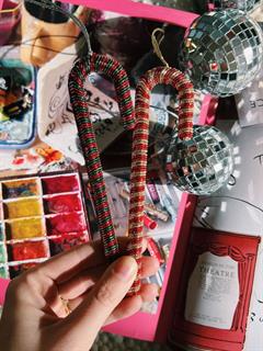 ORNAMENTS SET OF 2 CANDY STICKS