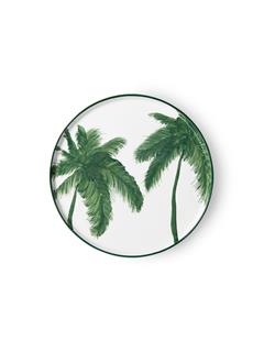 PLATE BOLD&BASICS CERAMICS DINNER PALMS GREEN