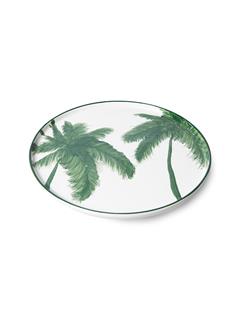 PLATE BOLD&BASICS CERAMICS DINNER PALMS GREEN