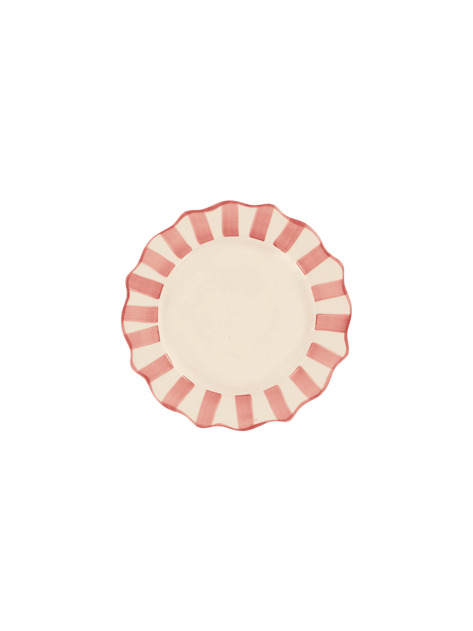 PLATE PINK SCALLOPED DINNER