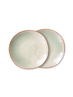 PLATES 70S CERAMICS SIDE MIST SET OF 2