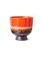 POT RETRO FLOWER CHERRY RED