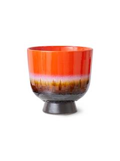 POT RETRO FLOWER CHERRY RED