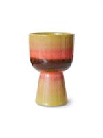 POT RETRO FLOWER LIME GREEN
