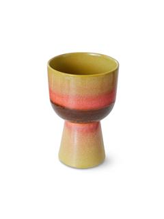 POT RETRO FLOWER LIME GREEN