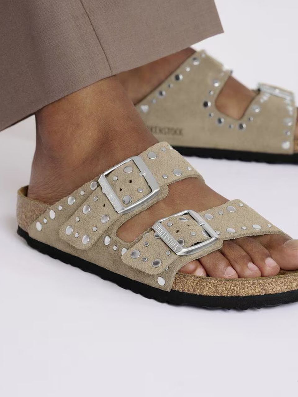 SANDAL ARIZONA RIVET BORDER SUEDE