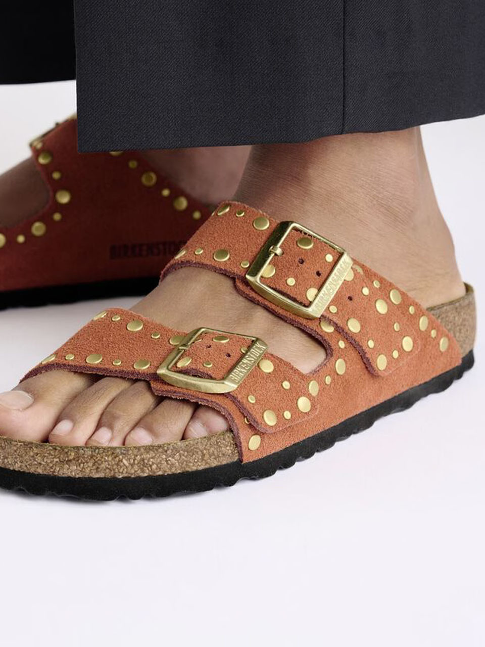 SANDAL ARIZONA RIVET BORDER SUEDE