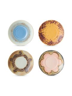 SAUCERS 70S CERAMICS OCEAN SET OF 4