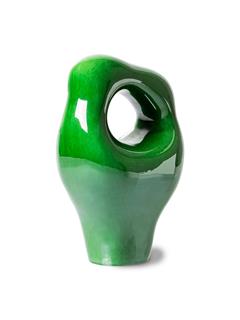 SCULPTURE CERAMIC GLOSSY GREEN