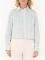 SHIRT EMBRO LOGO STRIPE CROPPED