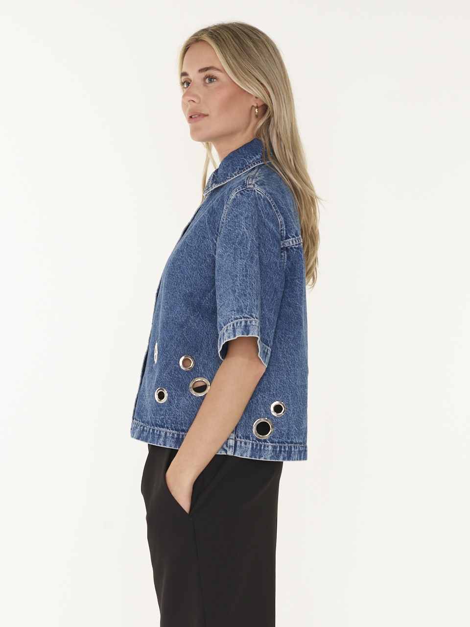 SHIRT SHORT SLEEVE DENIM