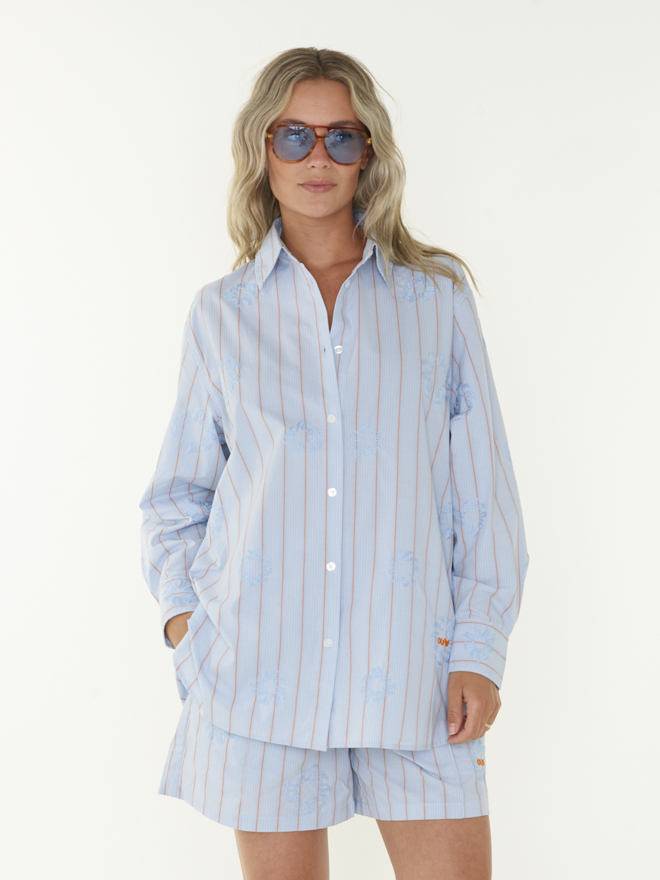 SHIRT STRIPE EMBRO SUN