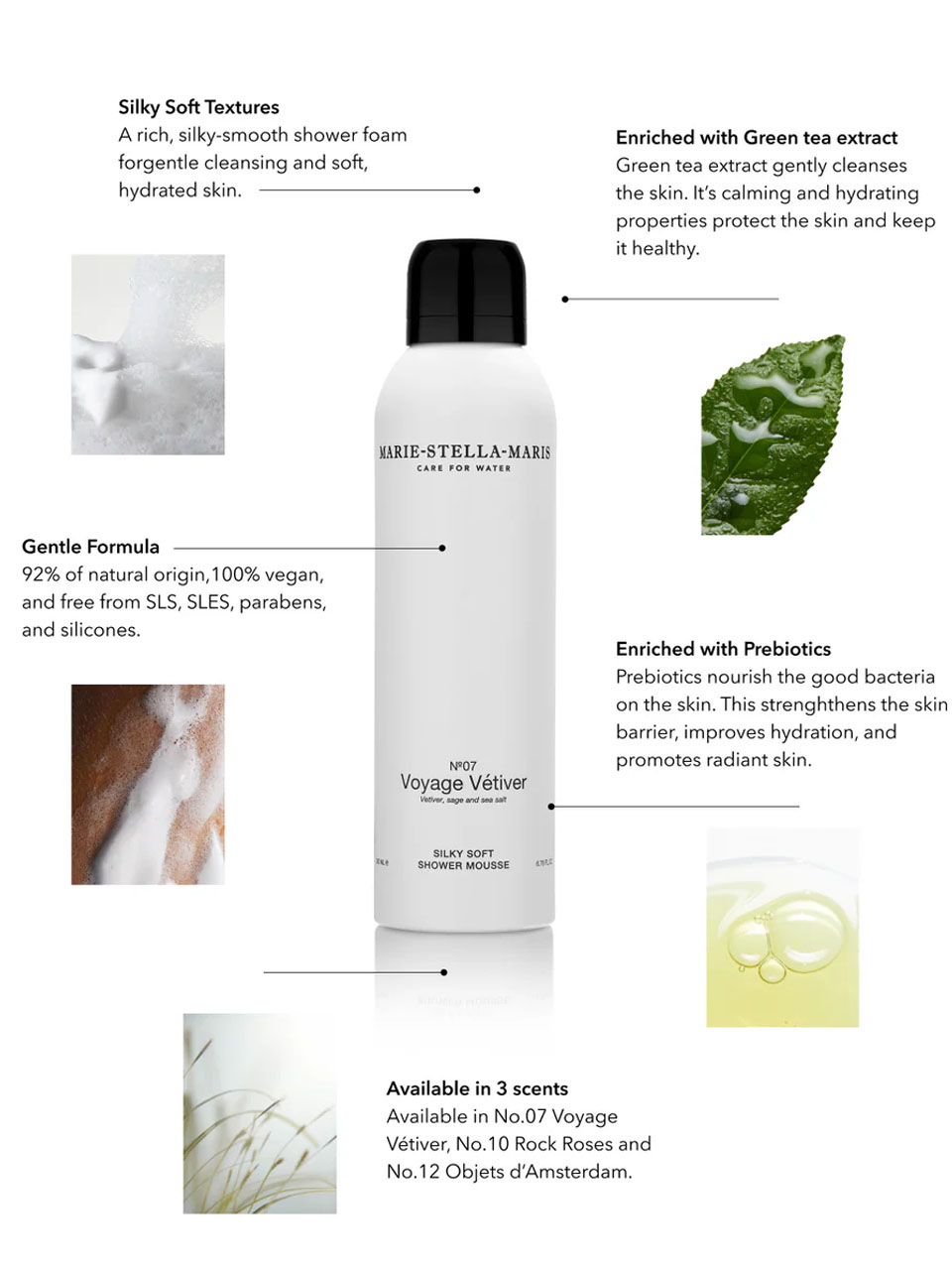 SHOWER MOUSSE SILKY SOFT VOYAGE VETIVER 200ML