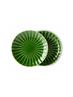 SIDE PLATE THE EMERALDS CERAMIC RIBBED GREEN SET OF 2